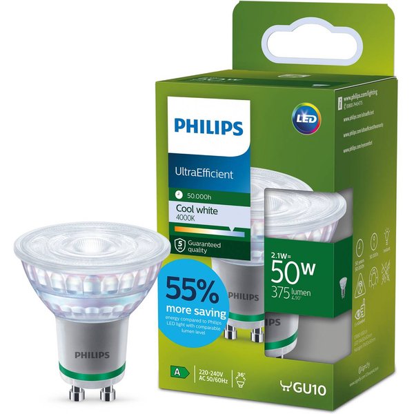 Philips GU10 LED-Reflektor 2,1W 375lm 4.000K