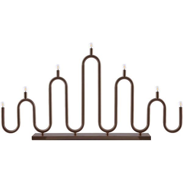 Globen Lighting Kerzenleuchter Noel 7, bronze, Breite 76 cm