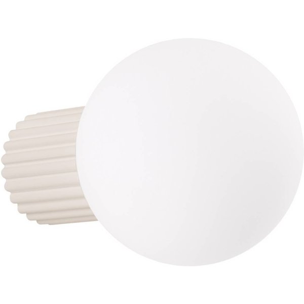 Wandleuchte ORBI, beige, Glas/Metall, Ø 12 cm, IP44, G9