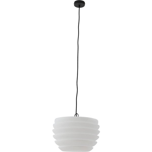 Lindby Außenhängeleuchte Arona,weiß, Kunststoff, Ø 38 cm