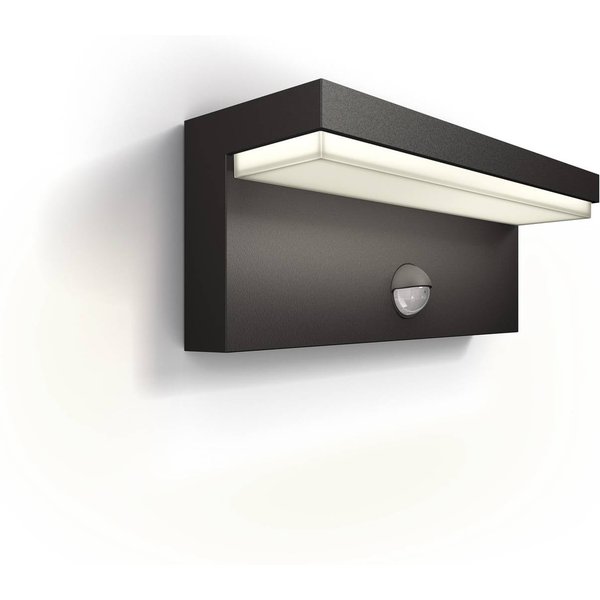 Philips LED-Außenwandleuchte Bustan UE, Sensor, 4.000 K
