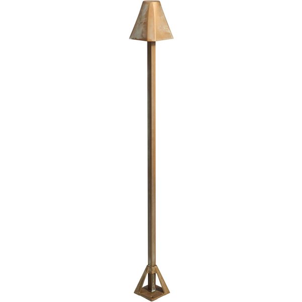 LED-Wegeleuchte Silva Frame, Höhe 80 cm, messing antik, IP65