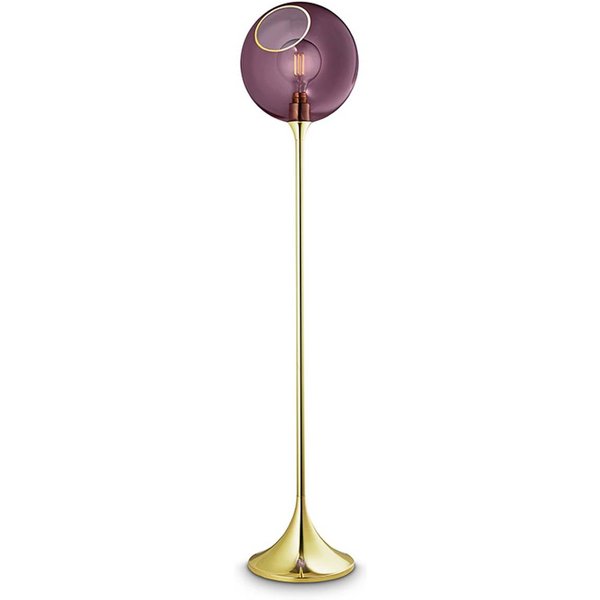 Stehleuchte Ballroom, lila, Glas, mundgeblasen, dimmbar