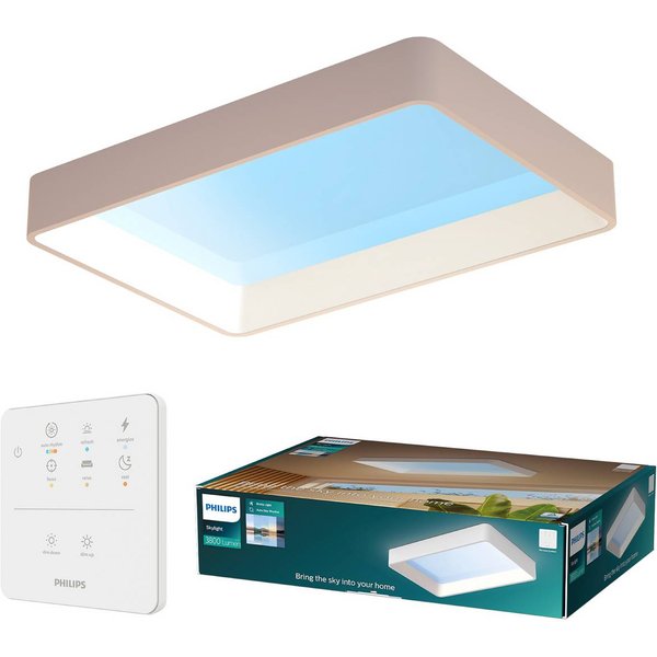 Philips LED-Deckenlampe SKYLIGHT, 65 x 45 cm, weiß, CCT IP44