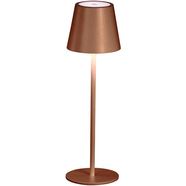 LED-Akku-Tischleuchte Viletto, rostfarben, Höhe 36 cm, IP54