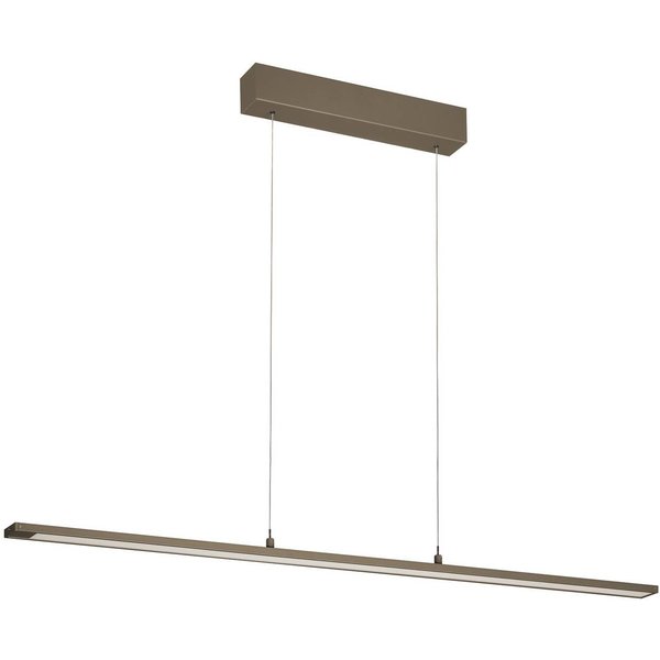 LED-Hängelampe Marlo, greige, Länge 120 cm, CCT, Touchdimmer