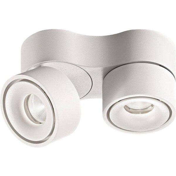 Egger DLS LED-Deckenspot Clippo Duo, 2-flammig, weiß, 2.700K