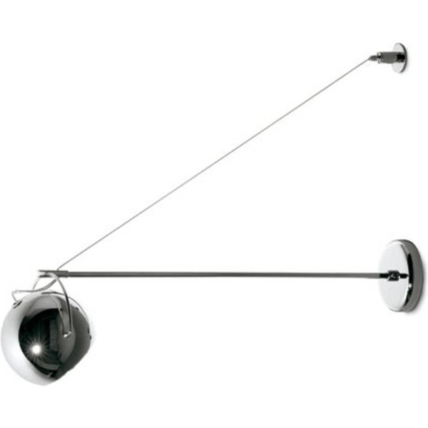 Fabbian Beluga Steel Chrom-Wandleuchte, ausladend