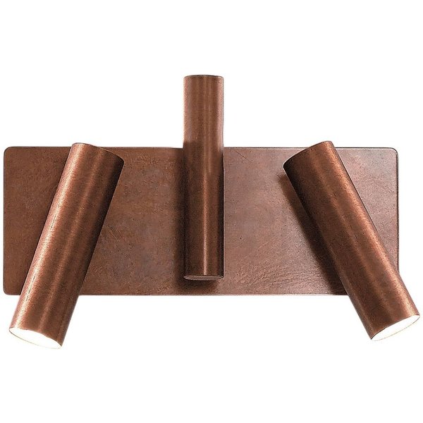 Wandlampe 7542, holz brüniert, 3-flammig, GU10 & GU4
