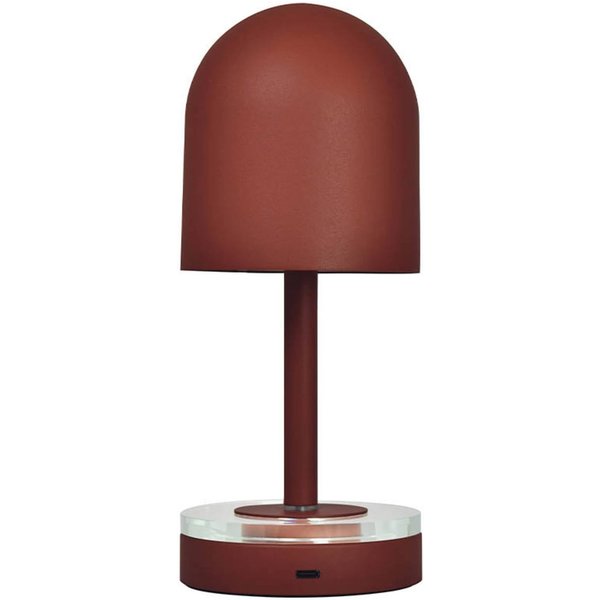 AYTM Akkulampe Luceo, braun, Metall, 24 cm, dimmbar, IP44