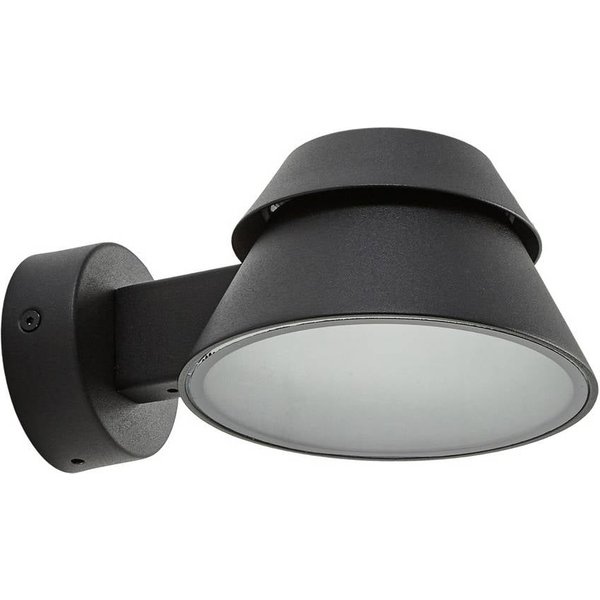 Lucande LED-Außenwandleuchte Moena, schwarz, Metall, IP44