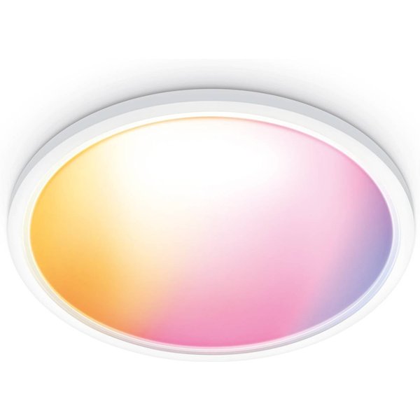WiZ SuperSlim LED-Deckenleuchte RGBW Ø54cm weiß