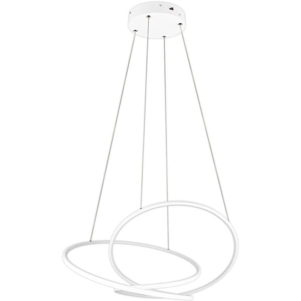 LED-Hängeleuchte Darvin, Länge 84 cm, weiß matt, Metall, CCT