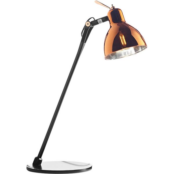 Rotaliana Tischleuchte Luxy T0 Glam, schwarz/kupfer, 52 cm