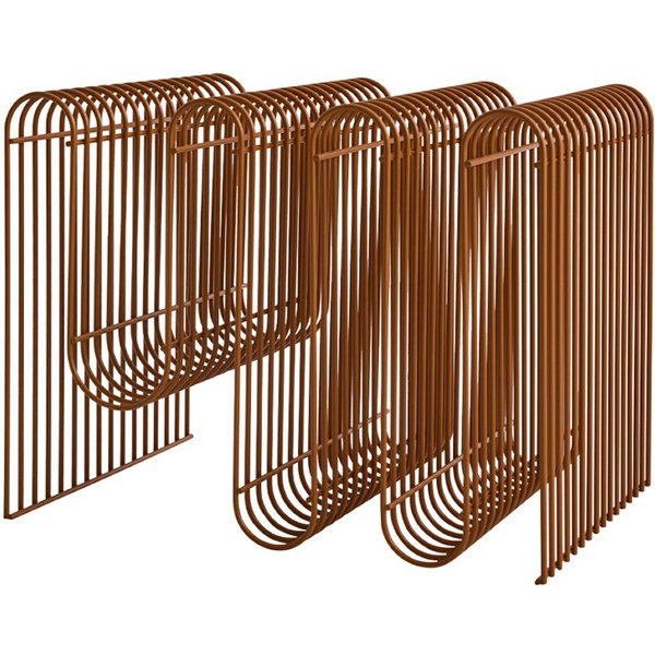 AYTM Magazinhalter Curva, amber, Metall, 41 cm lang