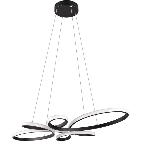 LED-Pendelleuchte Fly, schwarz matt, 3.000 K, 83 cm x 45 cm
