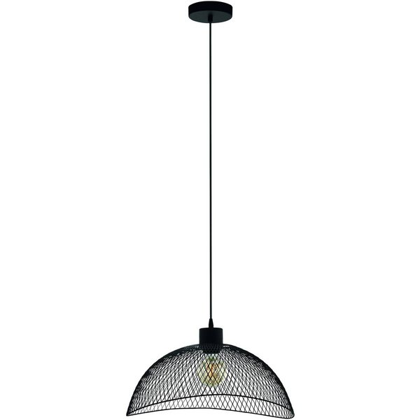 Hängeleuchte Pompeya, Länge 45 cm, schwarz, Stahl