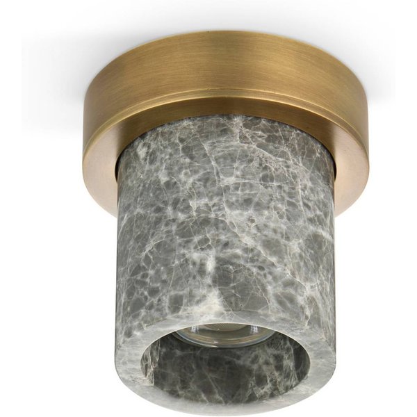 Deckenlampe Miss Marble, grau/messing brüniert, GU10 MR11
