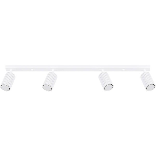 Deckenstrahler Karbon, weiß, Länge 81 cm, Aluminium, 4-flg.
