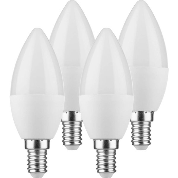 LED-Kerzenlampe E14 5,5W 2.700K Set 3+1 470lm matt