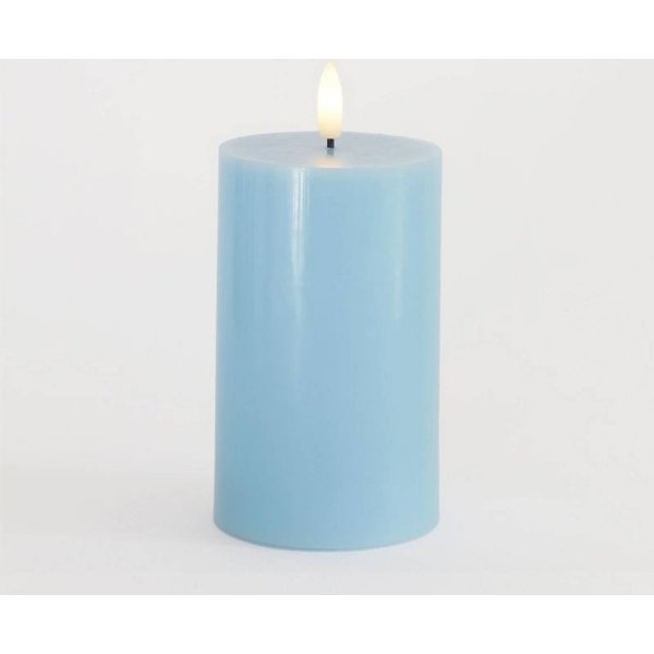 LED-Kerze Sille, blau, Höhe 13 cm, Wachs, Batteriebetrieb