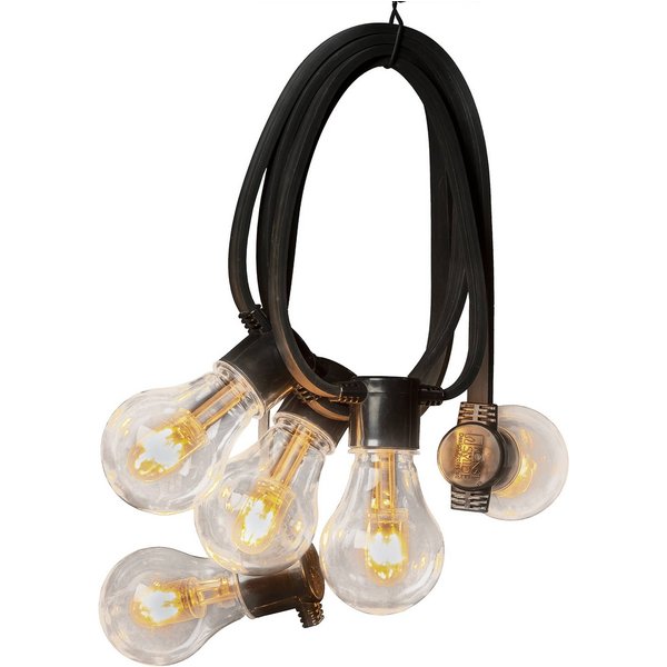 LED-Solar-Lichterkette Party, 6,2W, bernstein, IP44, 1800K