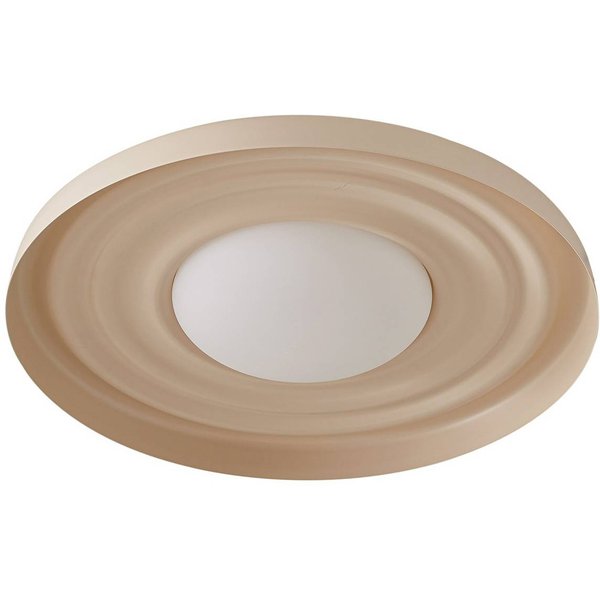 Lindby LED-Wandleuchte Waves, beige, Ø 43 cm, Metall