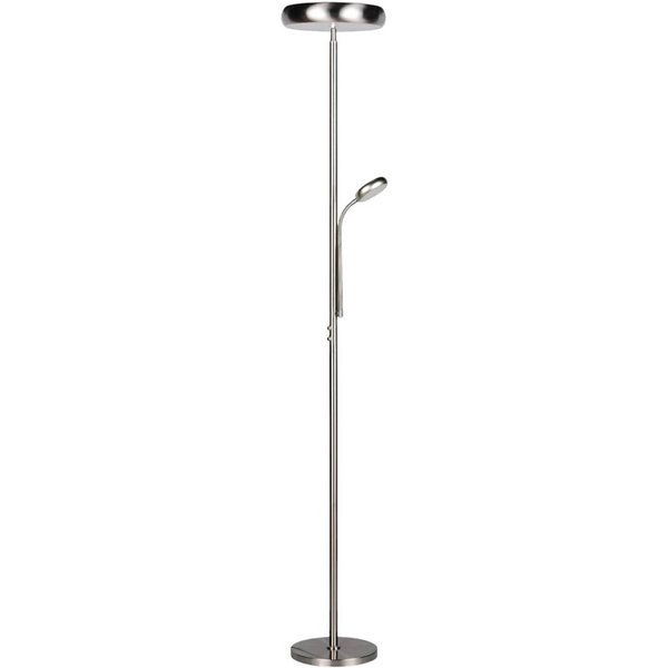 LED-Stehleuchte Palermo, nickel matt, Fernbedienung, Memory