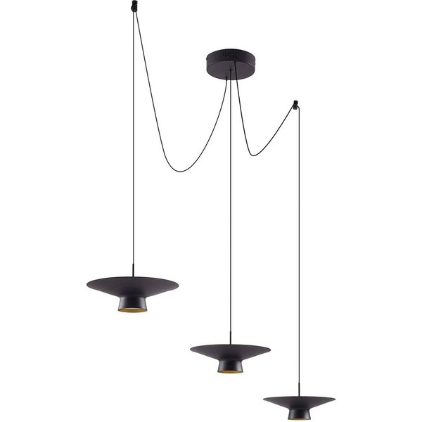 Lindby LED-Hängeleuchte Norvind, 6-flammig, schwarz, Metall