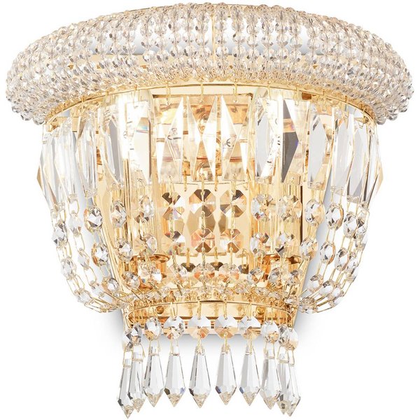 Ideal Lux Wandlampe Dubai messing/klar Breite 25 cm Kristall