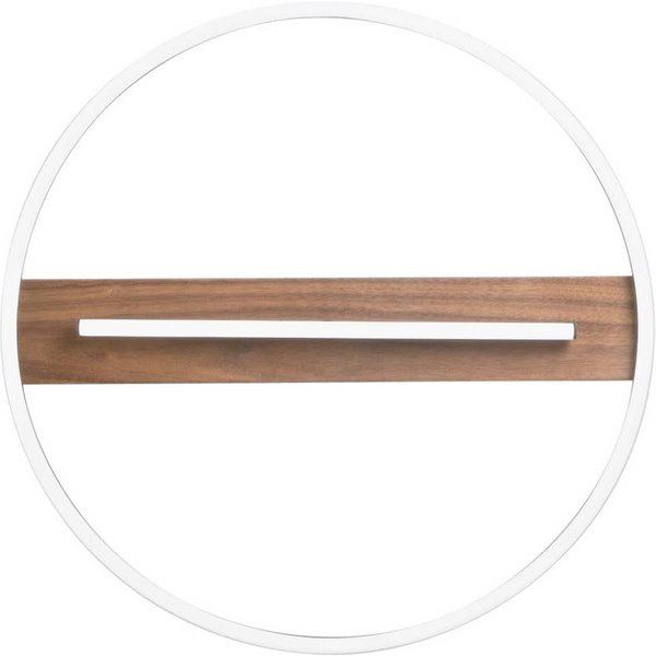 LED-Wandlampe Azimuth, Ø 50 cm, schwarz/holzfarben, Metall