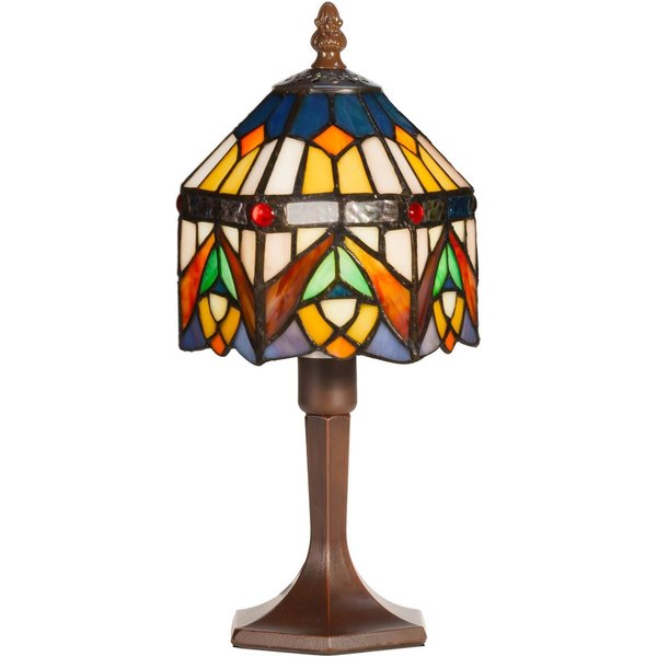 Dekorative Tischleuchte Jamilia im Tiffany-Stil