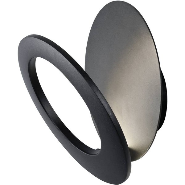 LED-Wandleuchte Toronto, schwarz, Ø 22 cm, Alu, verstellbar