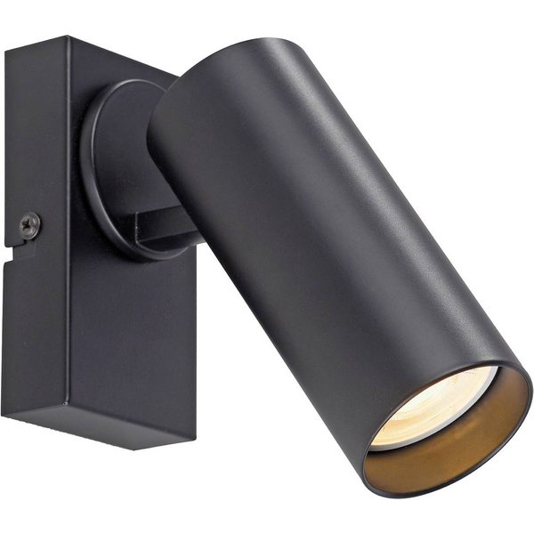 Wandstrahler RIK, schwarz, 1-flammig, 20 cm, Metall GU10-LED