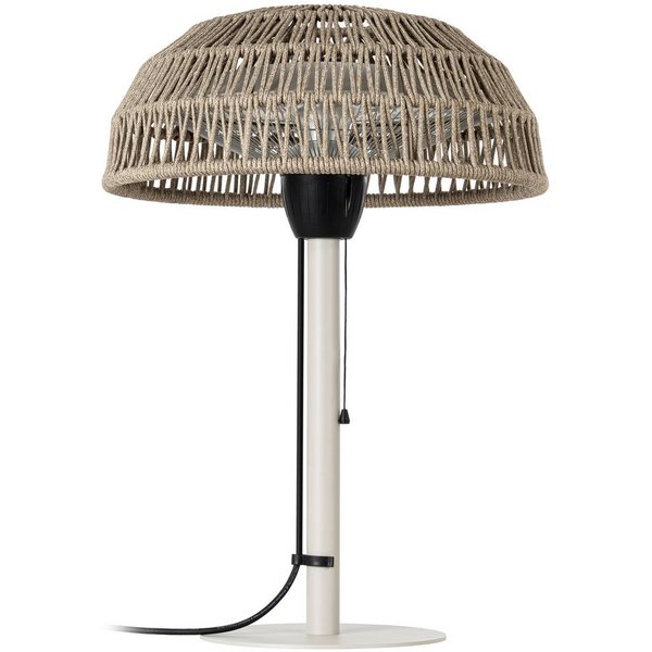 Lucande Tisch-Heizstrahler Calenza, beige, 70 cm, 1.500 W