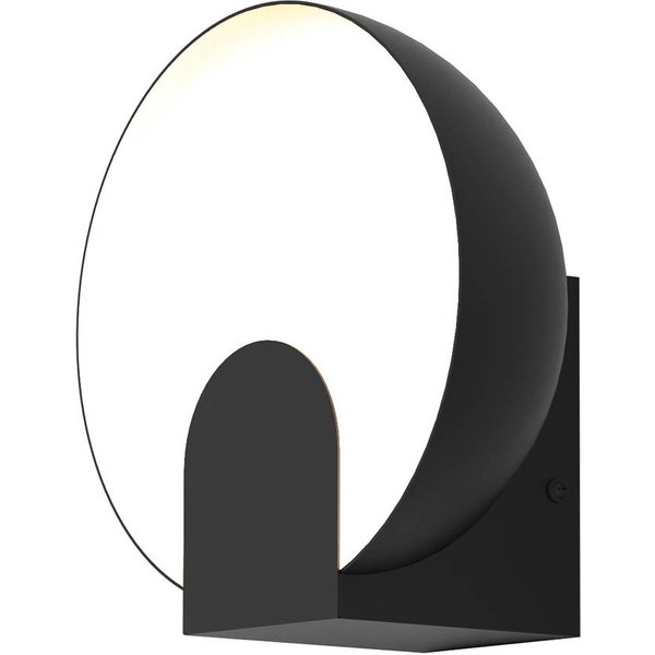 LED-Wandleuchte Óculo, schwarz, Metall, indirektes Licht