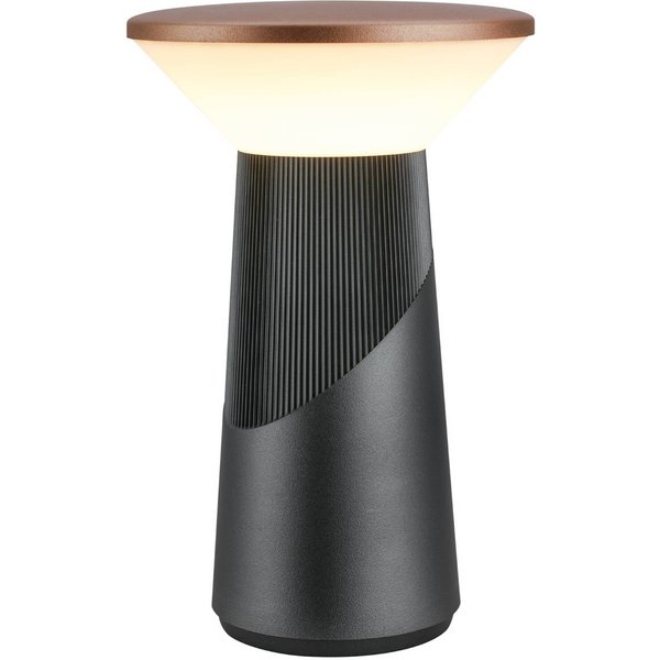 LED-Akku-Tischlampe Pilia, bronze/anthrazit, Höhe 24 cm IP44