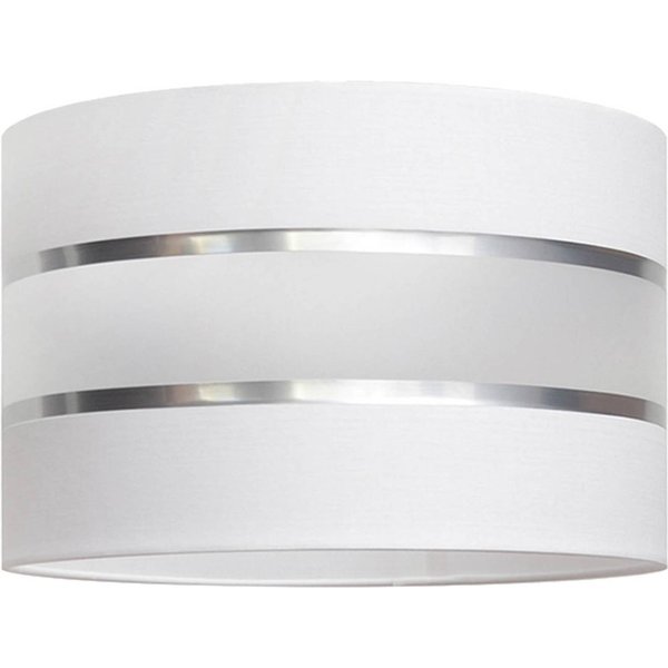 Lampenschirm Helen E27 Ø25/Höhe 15cm weiß/silber