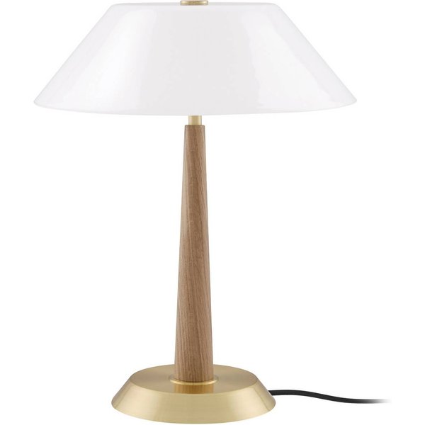 Globen Lighting Tischlampe Ligna Höhe 39 cm weiß/messing