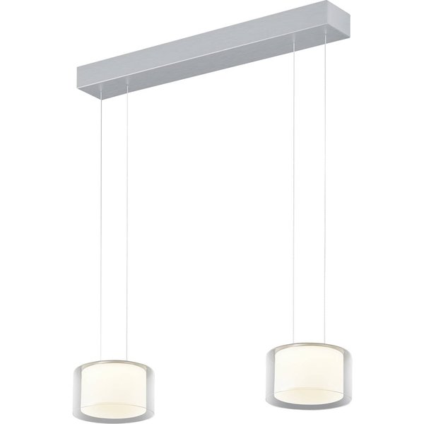 BANKAMP Grand Clear LED-Hängeleuchte, zweiflammig