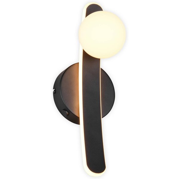 LED-Wandleuchte Napoli, schwarz matt, Höhe 34 cm, Metall CCT