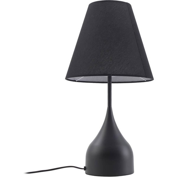Lucande Tischleuchte Luoti, schwarz, Textil, 57 cm hoch