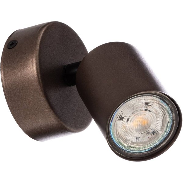 Deckenspot Top, justierbar, braun, einflammig