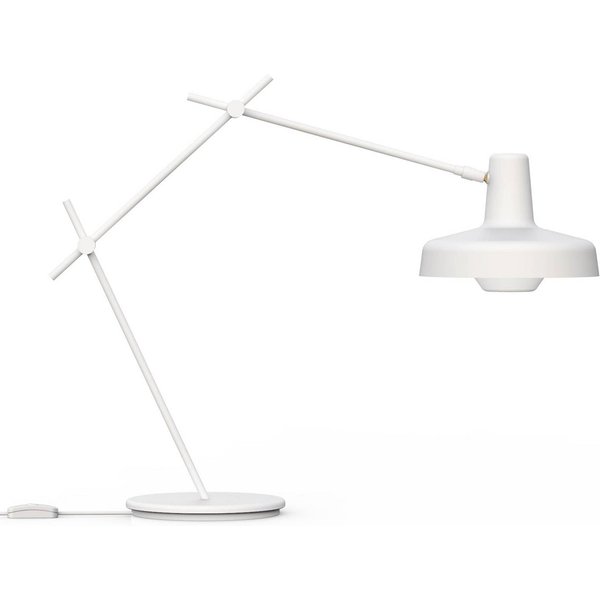 GRUPA Arigato Tischlampe, dreiteiliger Arm, weiß