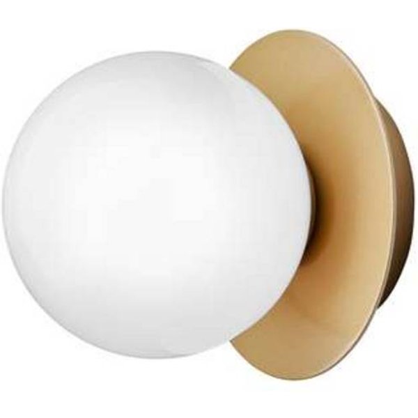 Nuura Wandleuchte Liila 1, Ø 14 cm, IP44, gold/opal