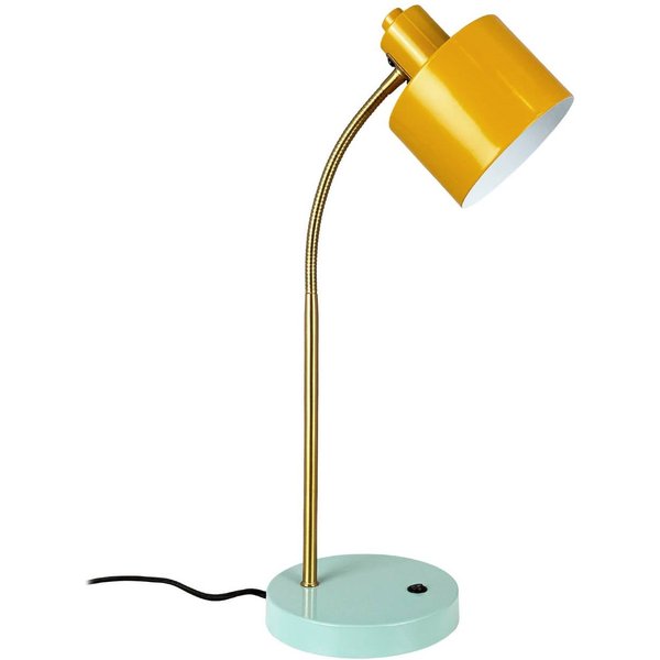 Dyberg Larsen Tischleuchte Ocean Flex, curry/türkis, 45 cm