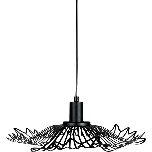 Dyberg Larsen Hängelampe Flora, schwarz matt, Ø 40 cm Metall