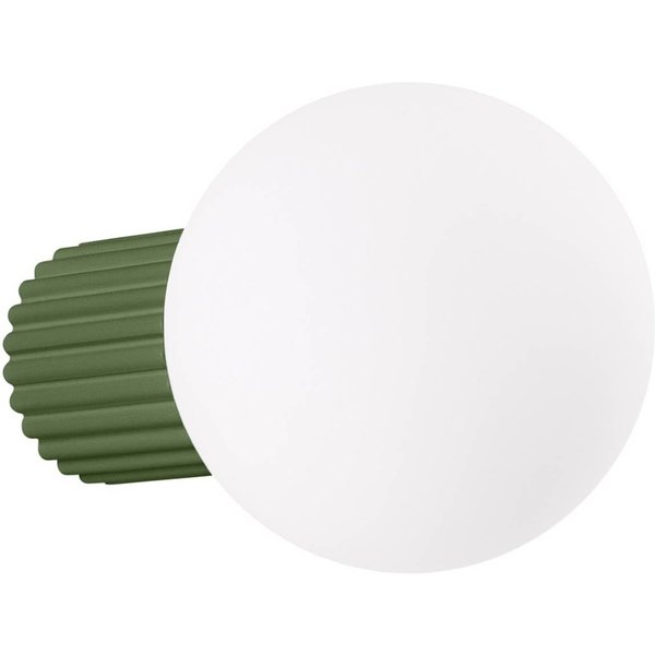 Wandleuchte ORBI, olivgrün, Glas/Metall, Ø 12 cm, IP44, G9