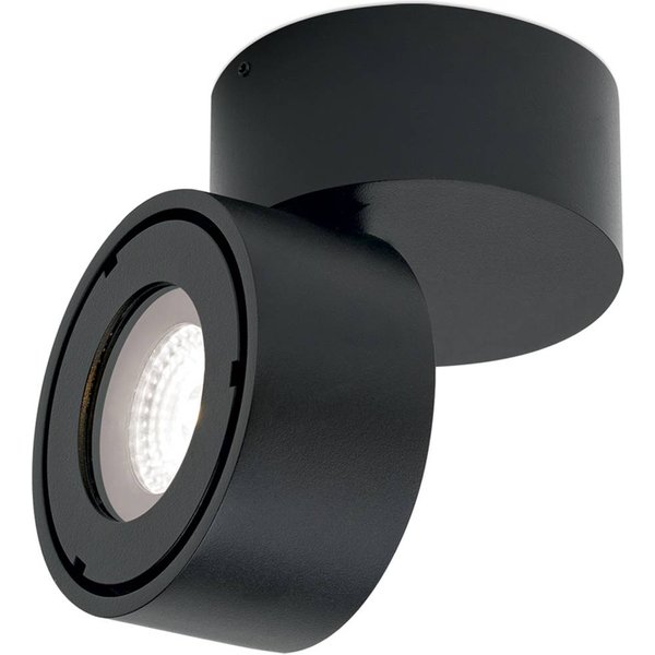 LED-Außenstrahler Harvey, schwarz, Ø 10 cm, Alu-Druckguss