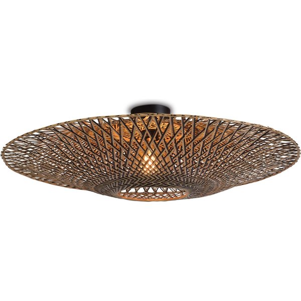 GOOD & MOJO Deckenlampe Bali, Ø 87 cm, schwarz/natur, Bambus